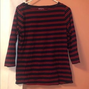 Striped half sleeve shirt